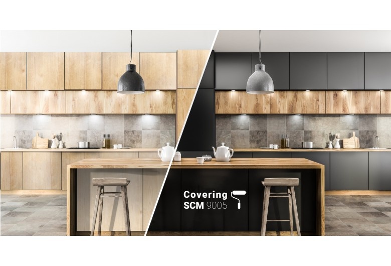 Revêtement noir mat pour intérieur industriel - SCM 9005