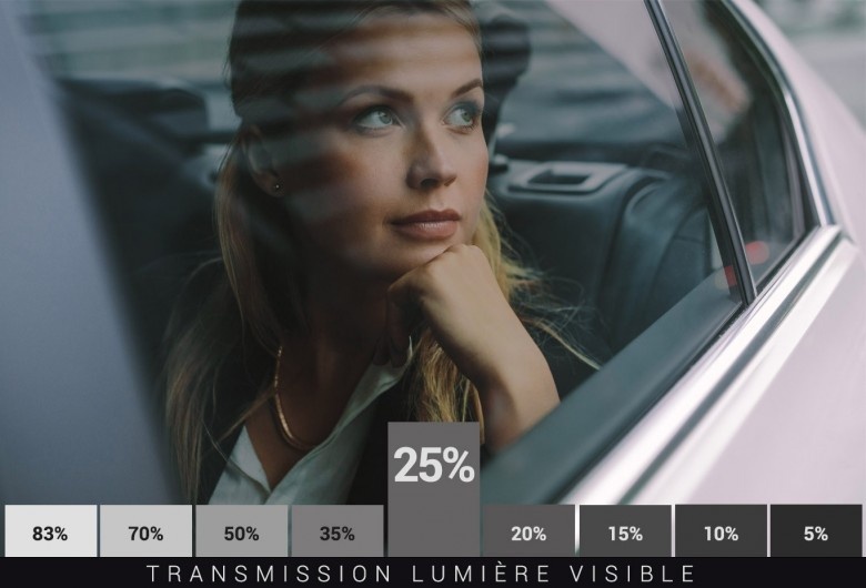 Film Teinté Gris Foncé 25% Lumière - Protection UV et Confort - Série C&S
