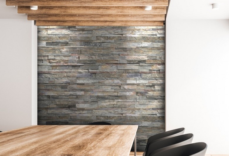 Parements auto-adhésifs anthracite STN282 – Pierre naturelle 15x60 cm