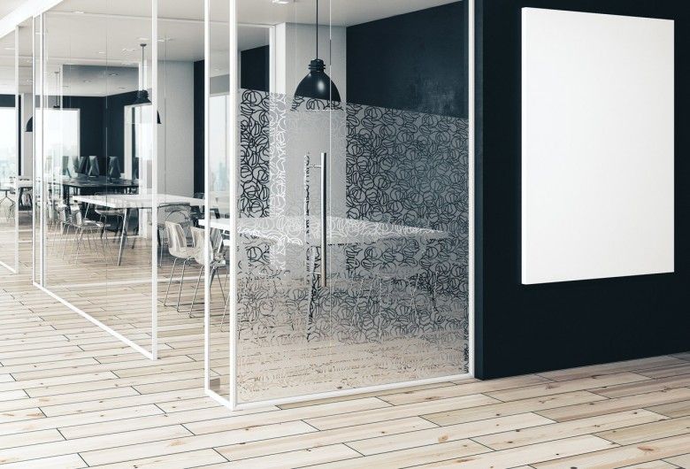 Film décoratif dépoli motif abstrait arrondi pour vitrage – INT 790