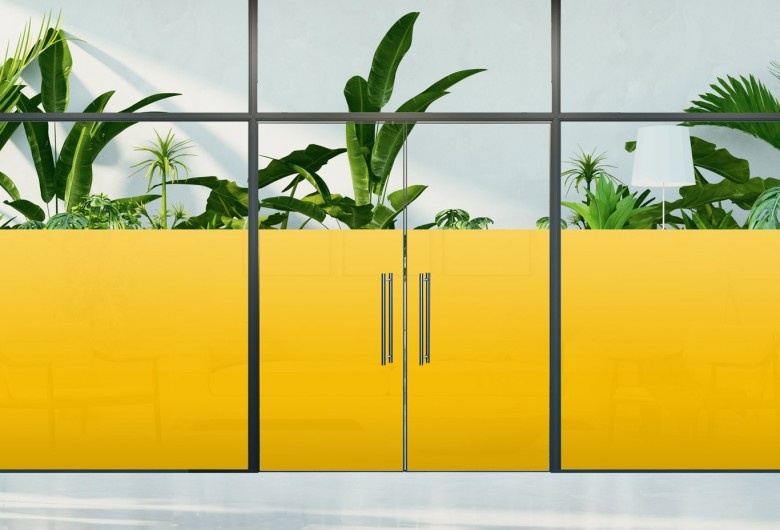 Film adhésif jaune brillant opaque pour vitrage intérieur – JB 260