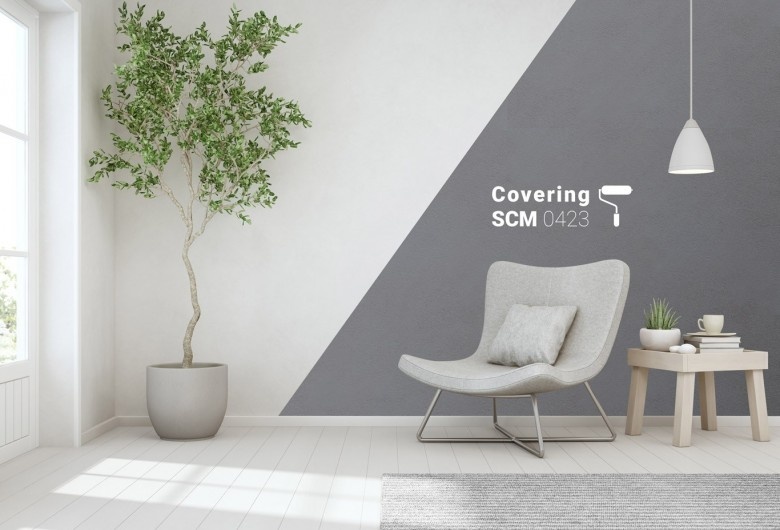 Revêtement gris mat pour intérieur moderne - SCM 0423