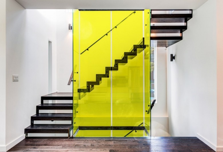 Film vitrage transparent couleur jaune – Décoration lumineuse | Réf 61011