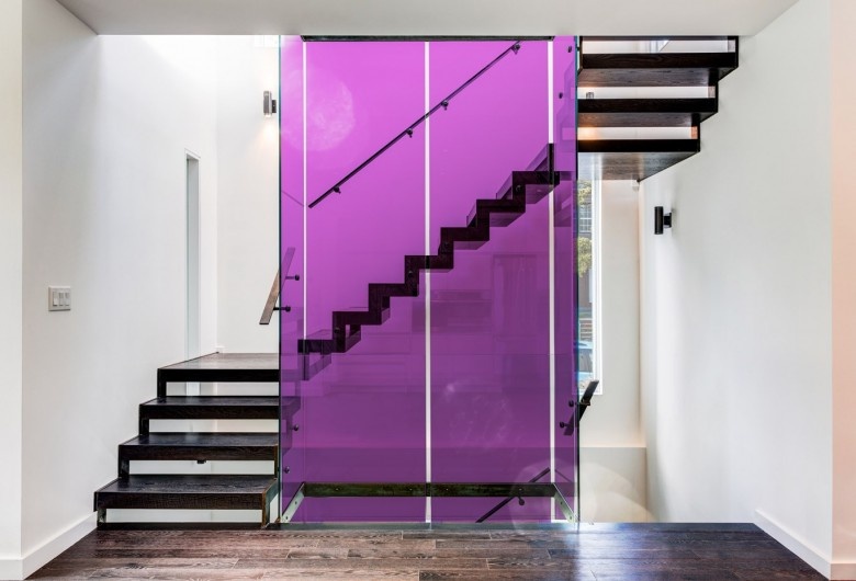 Film vitrage transparent couleur violet pour une décoration élégante | Réf 60487