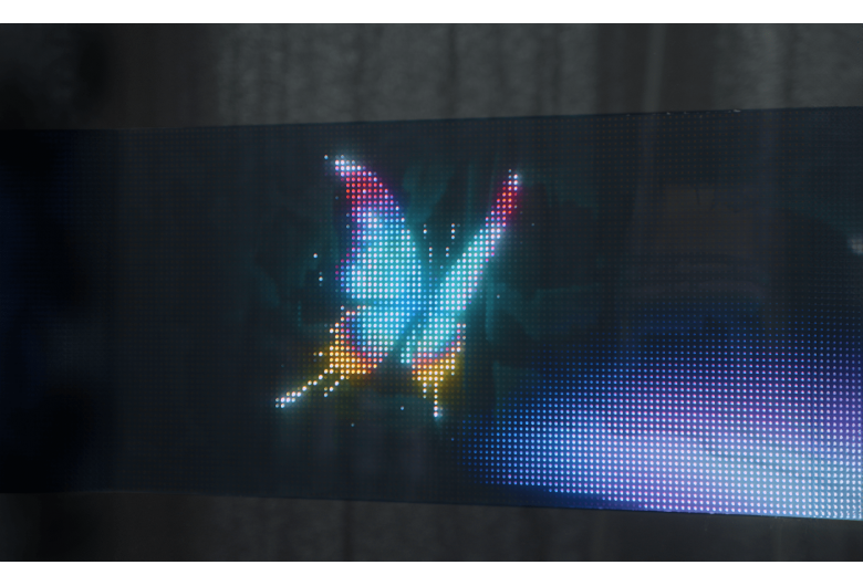 Film LED Adhésif 3D pour Projection Vidéo – Ultra-transparent LED SP
