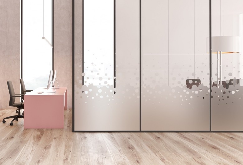Film Décoratif Dégradé Motif Ronds pour Verre – INT 270